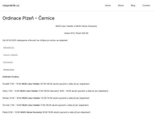 Praktický lékař pro dospělé - MUDr. Libor Heidler a MUDr. Václav Koutecký