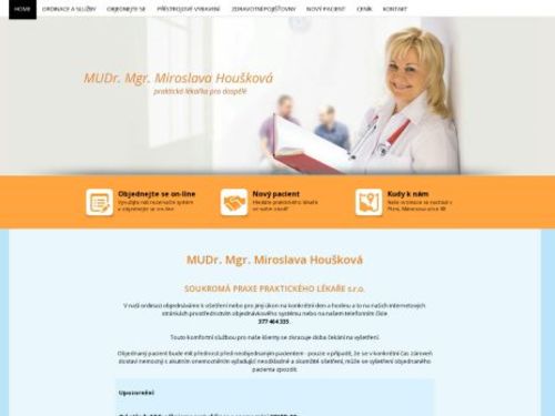 Praktický lékař pro dospělé - MUDr. Mgr. Miroslava Houšková