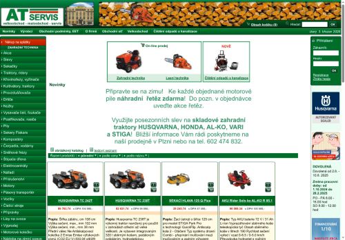 AT SERVIS spol. s r.o. nabízí práci na pozici opravář-technik zahradní techniky v obci Plzeň