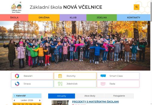 Webové stránky Základní škola Nová Včelnice, Nová Včelnice