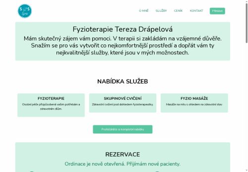 Zobrazit webové stránky SOS Fyzio - Ing. et Bc. Tereza Drápelová
