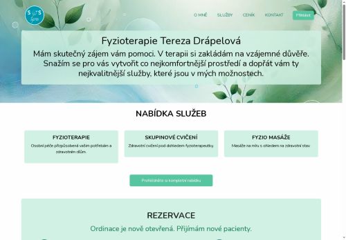 Zobrazit webové stránky SOS Fyzio - Ing. et Bc. Tereza Drápelová