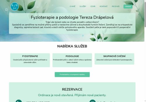 Zobrazit webové stránky SOS Fyzio - Ing. et Bc. Tereza Drápelová