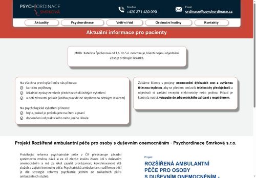 Zobrazit webové stránky Psychordinace Smrková s.r.o.