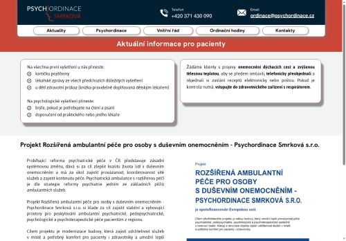 Zobrazit webové stránky Psychordinace Smrková s.r.o.