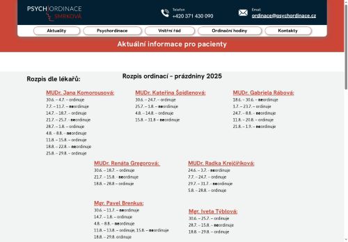 Zobrazit webové stránky Psychordinace Smrková s.r.o.