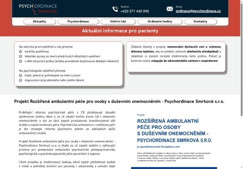 Zobrazit webové stránky Psychordinace Smrková s.r.o.