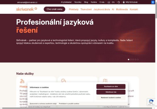 Zobrazit webové stránky Skřivánek