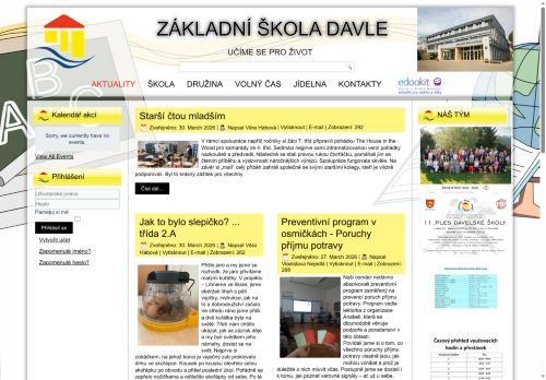 Webové stránky Základní škola Davle, Davle