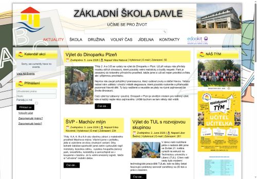 Webové stránky Základní škola Davle, Davle