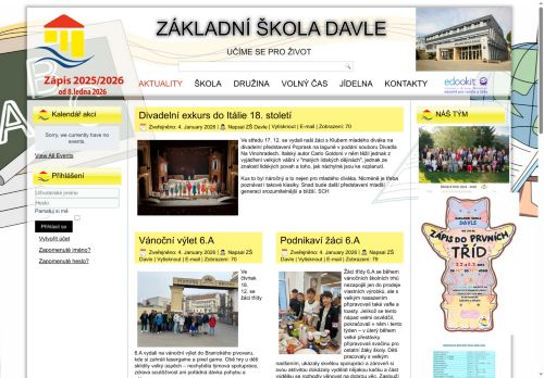 Základní škola Davle nabízí práci na pozici Pomocní kuchaři (m/ž) v obci Davle