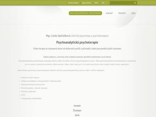 Psychologická ordinace - Mgr. Linda Spěváčková