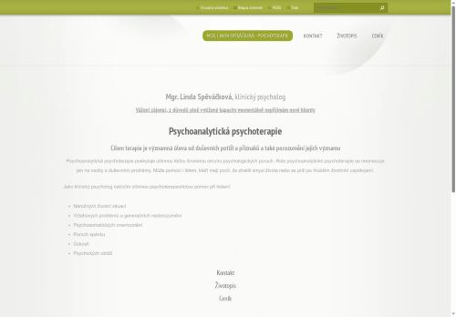 Zobrazit webové stránky Psychologická ordinace - Mgr. Linda Spěváčková