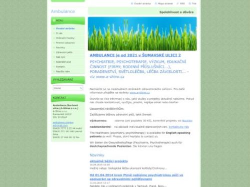 Psychiatrická ambulance A-Shine s.r.o. - Centrum poruch paměti