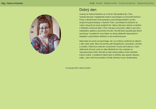 Zobrazit webové stránky Psychologická ordinace - Mgr. Helena Kdolská