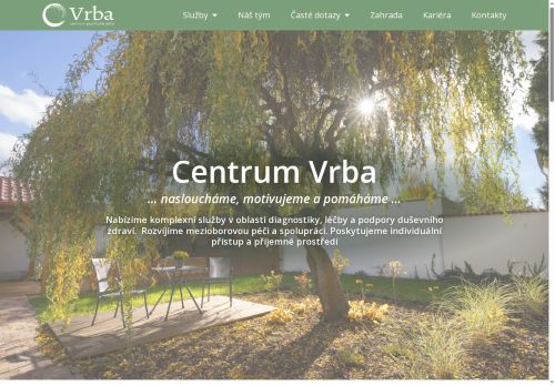 Zobrazit webové stránky Vrba - centrum psychické péče