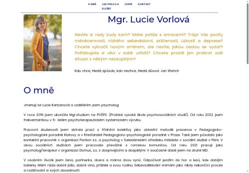 Zobrazit webové stránky Psychoterapie Mgr. Lucie Karbanová