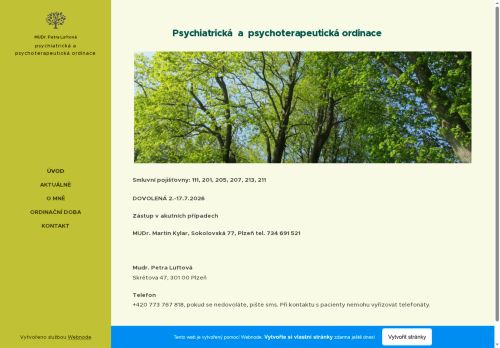 Zobrazit webové stránky Psychiatrická a psychoterapeutická ordinace - MUDr. Petra Luftová
