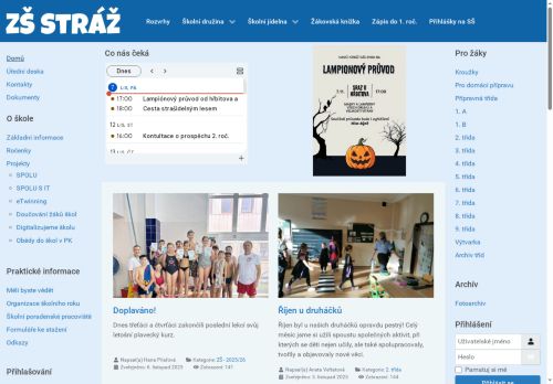 Webové stránky Základní škola Stráž, okres Tachov, příspěvková organizace, Stráž