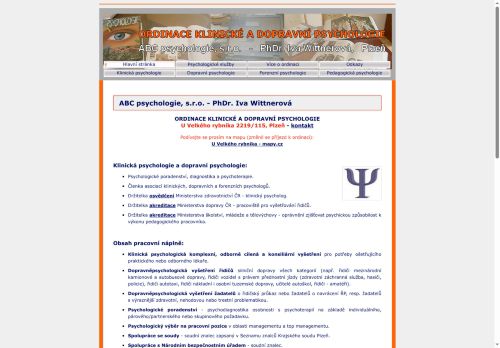 Zobrazit webové stránky ABC psychologie, s.r.o. - PhDr. Iva Wittnerová