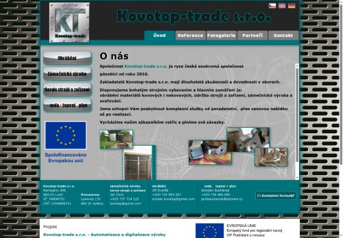 Zobrazit webové stránky Kovotop-trade s.r.o