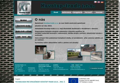 Zobrazit webové stránky Kovotop-trade s.r.o
