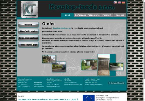 Zobrazit webové stránky Kovotop-trade s.r.o