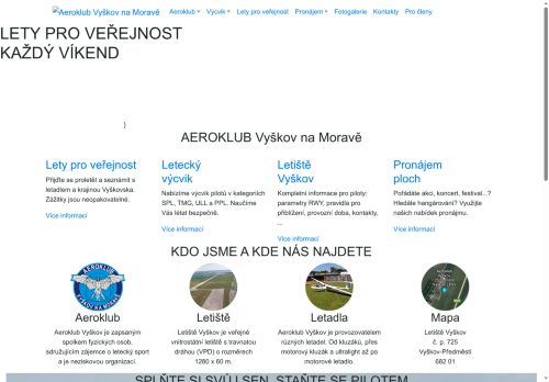 Zobrazit webové stránky Aeroklub Vyškov
