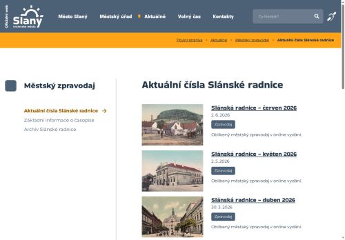 Zobrazit webové stránky Zpravodaj Slánská radnice