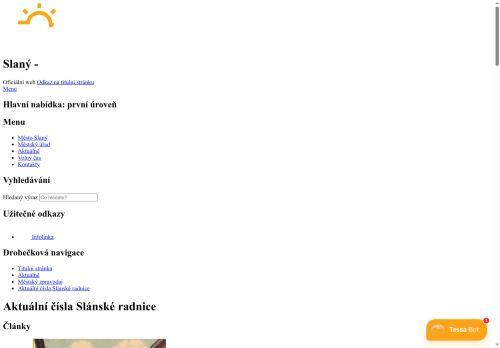 Zobrazit webové stránky Zpravodaj Slánská radnice