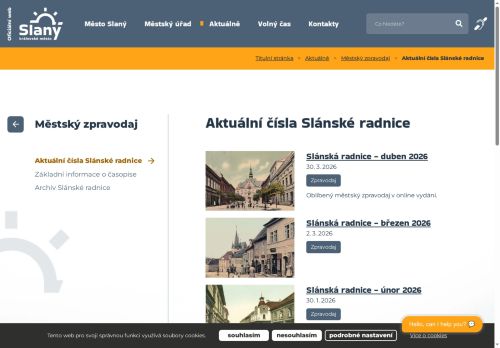 Zobrazit webové stránky Zpravodaj Slánská radnice
