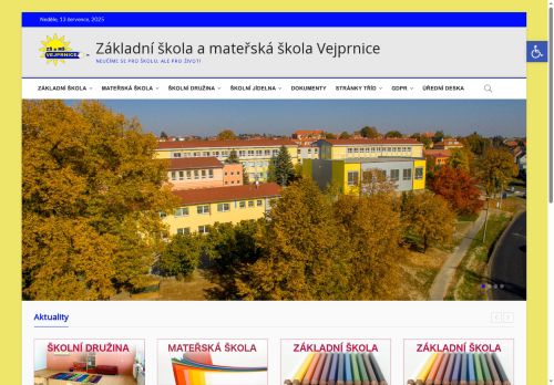 Základní škola a mateřská škola Vejprnice nabízí práci na pozici uklízeč/ka v obci Vejprnice