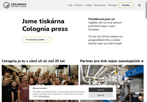 Colognia press, a.s. nabízí práci na pozici přípravář/ka výroby v obci Ovčáry