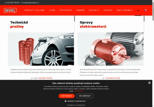 INVEL PLUS spol. s r. o. nabízí práci na pozici seřizovač CNC stroje - výroba pružin - zámečnická práce v obci Plzeň