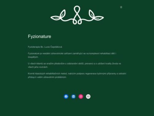 Fyzioterapie Fyzionature - Bc. Lucie Čepeláková