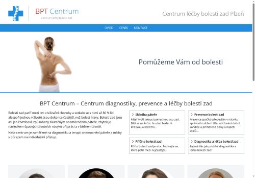 Zobrazit webové stránky BPT centrum – Centrum diagnostiky, prevence a léčby bolesti zad
