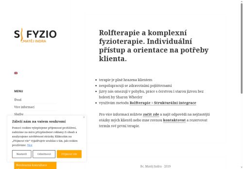 Zobrazit webové stránky SI Fyzio s.r.o. - Bc. Matěj Indra