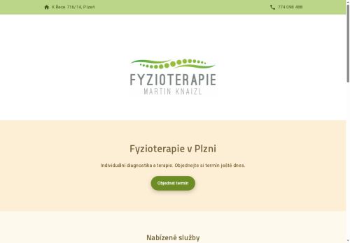 Zobrazit webové stránky Fyzioterapie Martin Knaizl