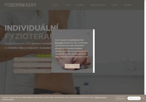 Zobrazit webové stránky Fyziocentrum KleaFit