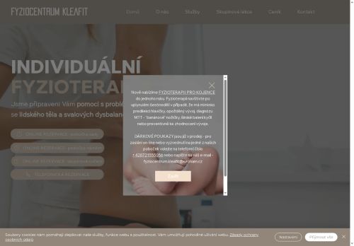 Zobrazit webové stránky Fyziocentrum KleaFit