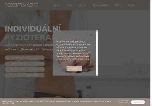 Zobrazit webové stránky Fyziocentrum KleaFit