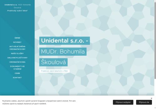 Zobrazit webové stránky Zubní ordinace UNIDENTAL s.r.o. - MUDr. Bohumila Škoulová