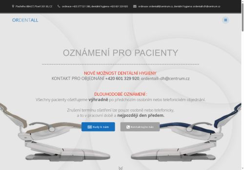 Zobrazit webové stránky Zubní ordinace ORDENTALL - MUDr. Tereza Pelcová