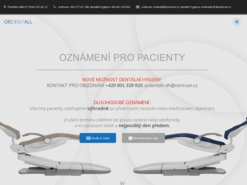 Zubní ordinace ORDENTALL - MUDr. Tereza Pelcová