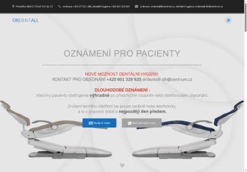Zobrazit webové stránky Zubní ordinace ORDENTALL - MUDr. Tereza Pelcová