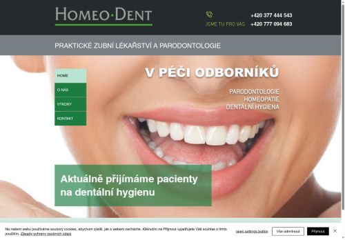 Zobrazit webové stránky Praktické zubní lékařství a parodontologie HomeoDent