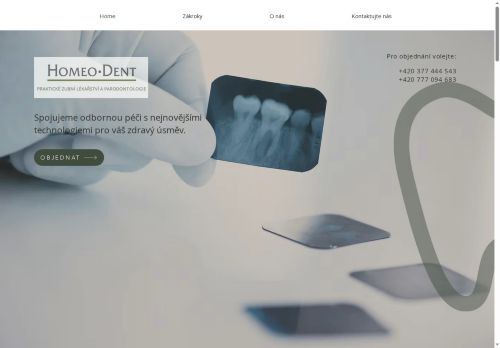 Zobrazit webové stránky Praktické zubní lékařství a parodontologie HomeoDent