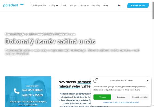Zobrazit webové stránky Zubní ordinace Poladent - MUDr. Alexandra Černá Polachová, MDDr. Pavla Myslíková, MDDr. Štěpán Polach, MDDr. Alexandra Tomšů