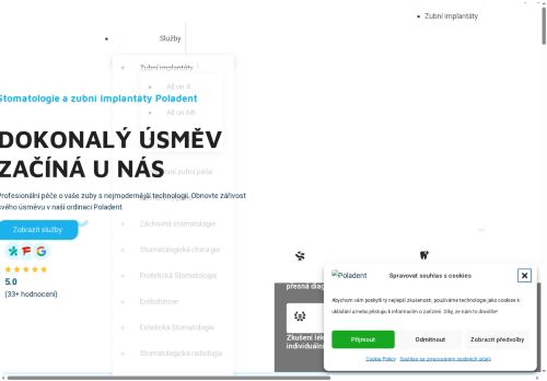 Zobrazit webové stránky Zubní ordinace Poladent - MUDr. Alexandra Černá Polachová, MDDr. Pavla Myslíková, MDDr. Štěpán Polach, MDDr. Alexandra Tomšů
