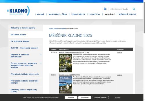 Zobrazit webové stránky Měsíčník Kladno